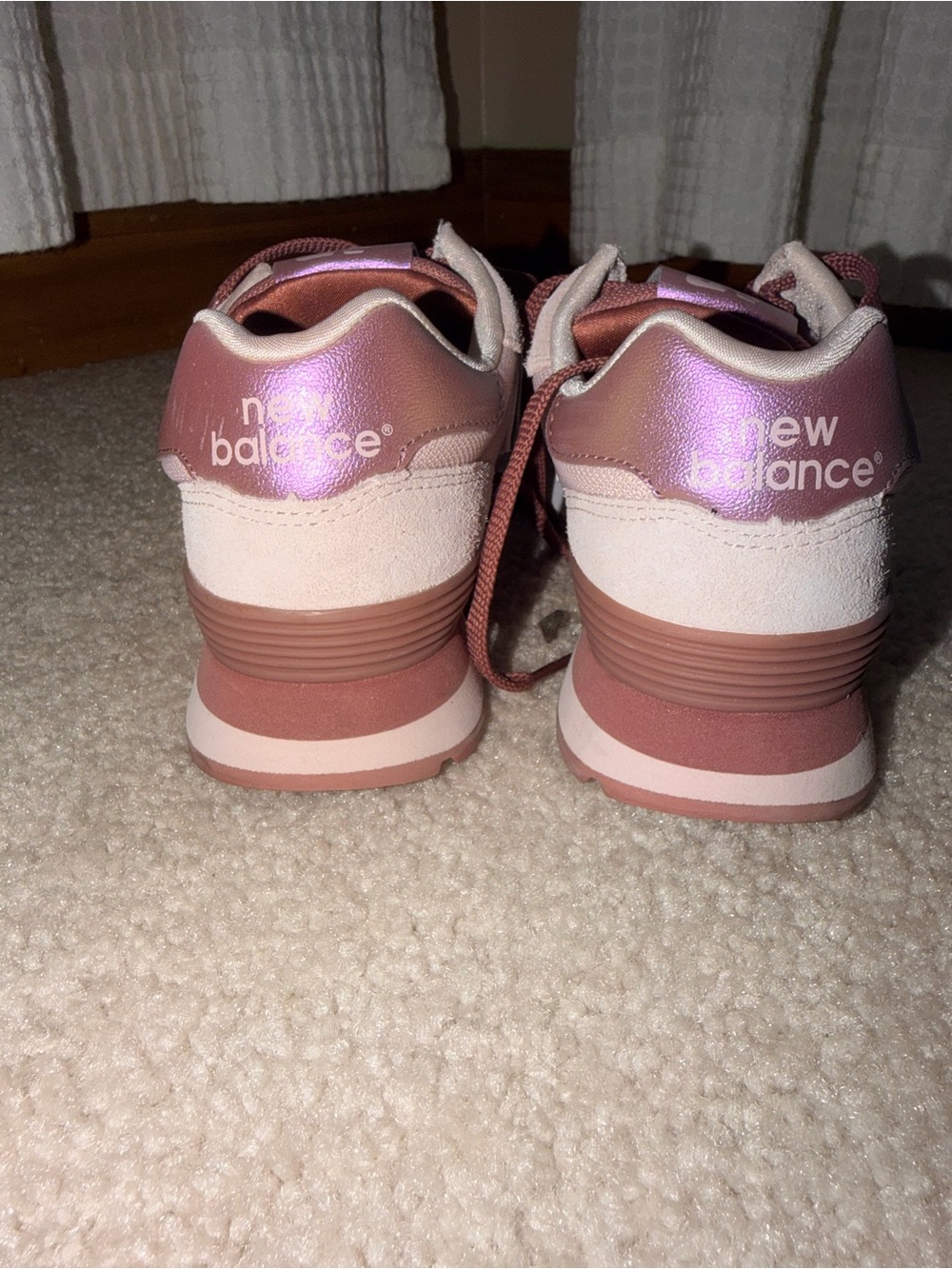 New Balance 515 Blush and Rose Pink Sneakers - Picture 5 of 5